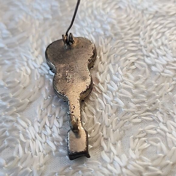 VINTAGE Micromosaic guitar brooch pin Italian Mid Century - Picture 6 of 11